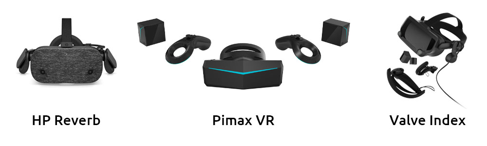 HP Reverb, Pimax VR & Valve Index HP Reverb, Pimax VR & Valve Index